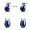 Service Caster 5 Inch Kingpinless Solid Poly Wheel Caster Swivel Locks 2 Rigid SCC, 2PK SCC-KP30S520-SPUR-BSL-2-R-2 - alternate 1